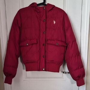 U.S. Polo Assn. Red Puffer Jacket